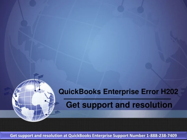 QuickBooks Enterprise Error H202 Support at 1-888-238-7409