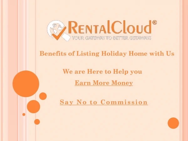 List of Benefits for Holiday Home Owners - Rental Cloud