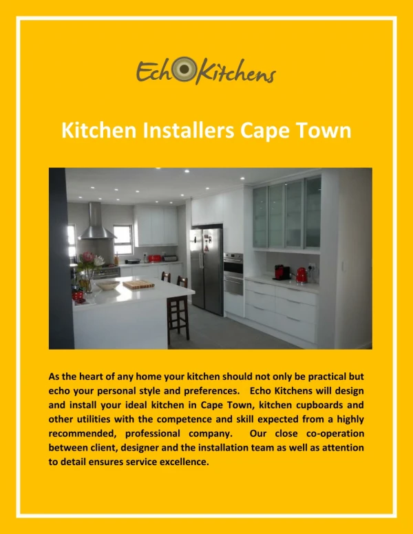Best Kitchen Installers in Cape Town | Echo Kitchens