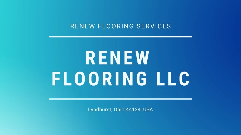 renew flooring services