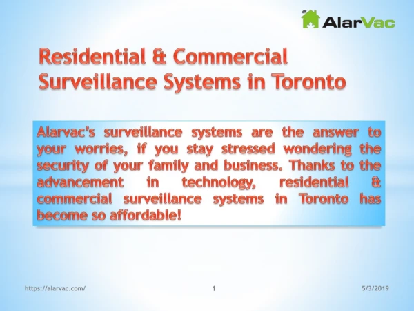 Residential & Commercial Surveillance Systems in Toronto