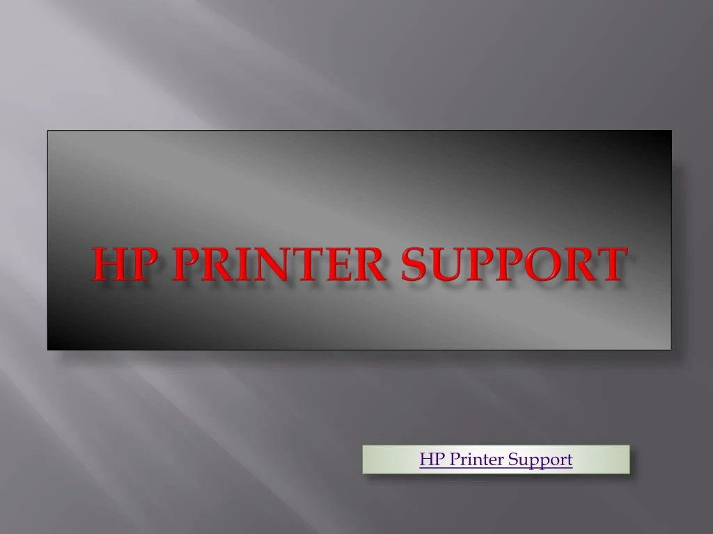 hp printer support
