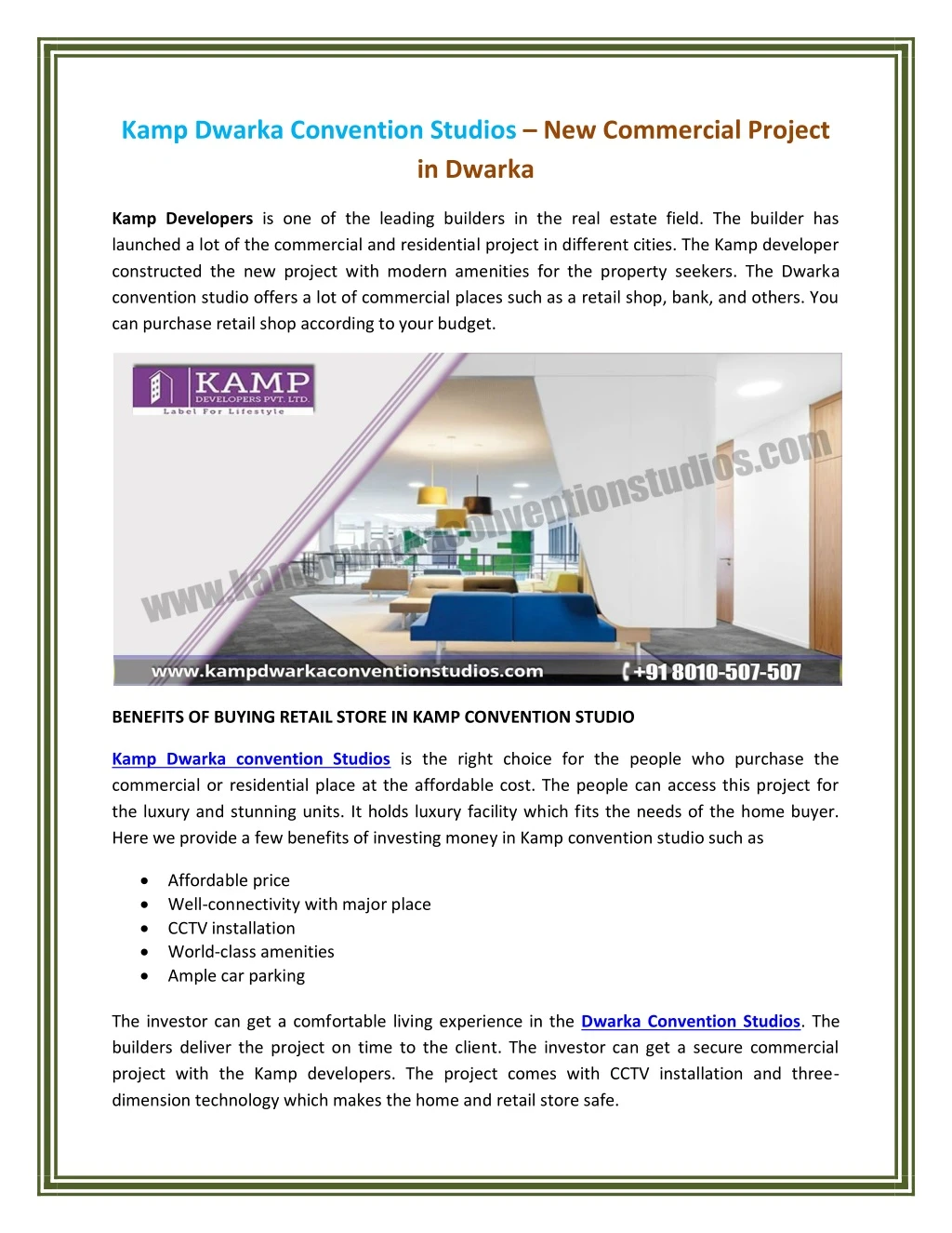 kamp dwarka convention studios new commercial