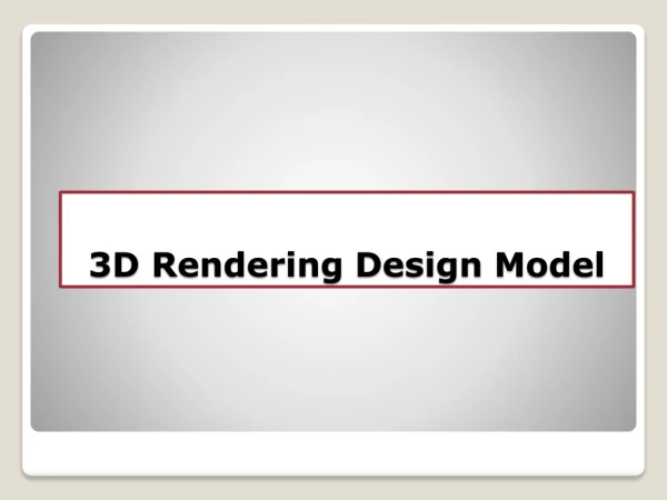 3D Rendering Design Model