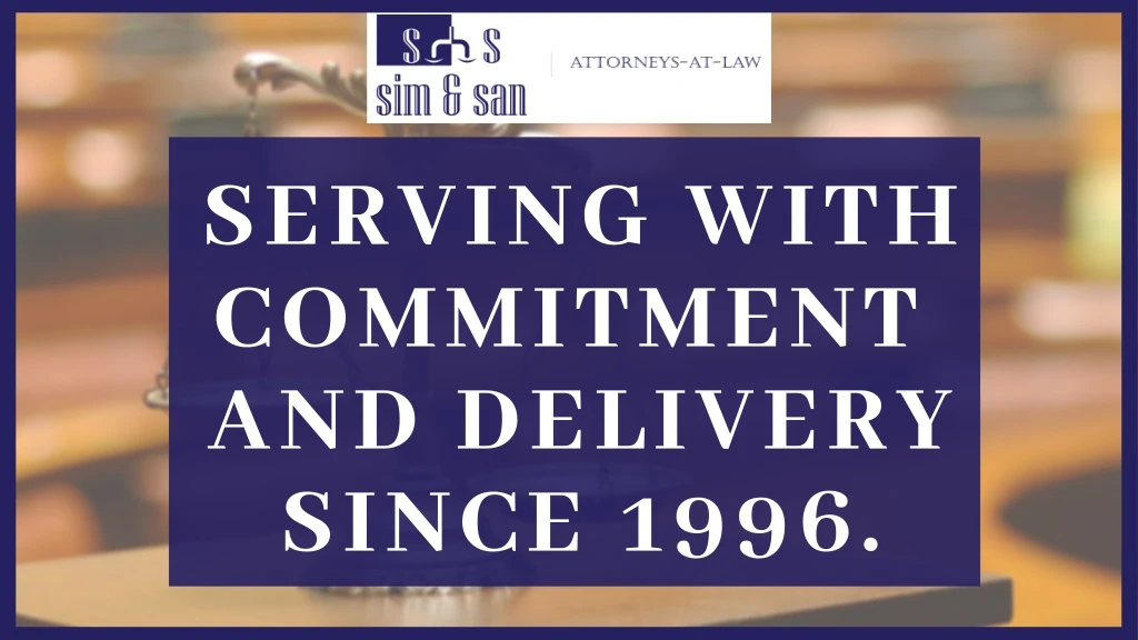 serving with commitment and delivery since 1996