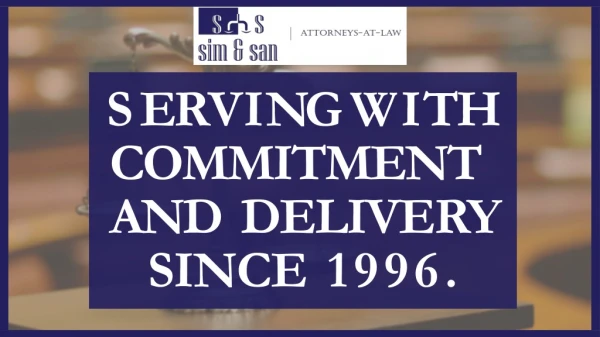 Serving with commitment and delivery since 1996.