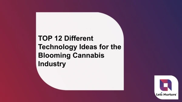 TOP 12 Different Technology Ideas for the Blooming Cannabis Industry