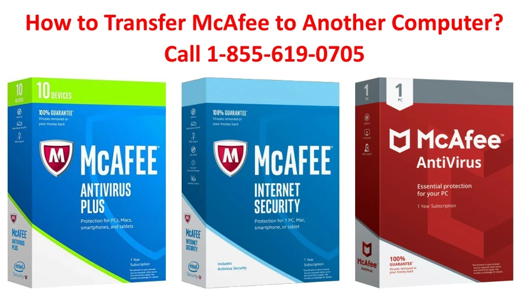 how to transfer mcafee to another computer call