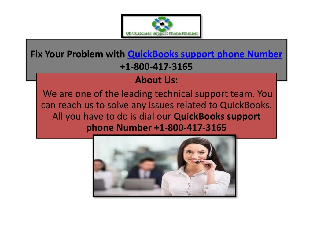 fix your problem with quickbooks support phone number 1 800 417 3165