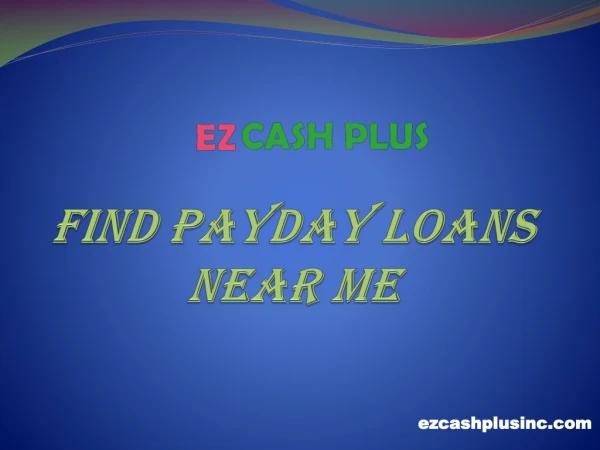 Find payday loans near me