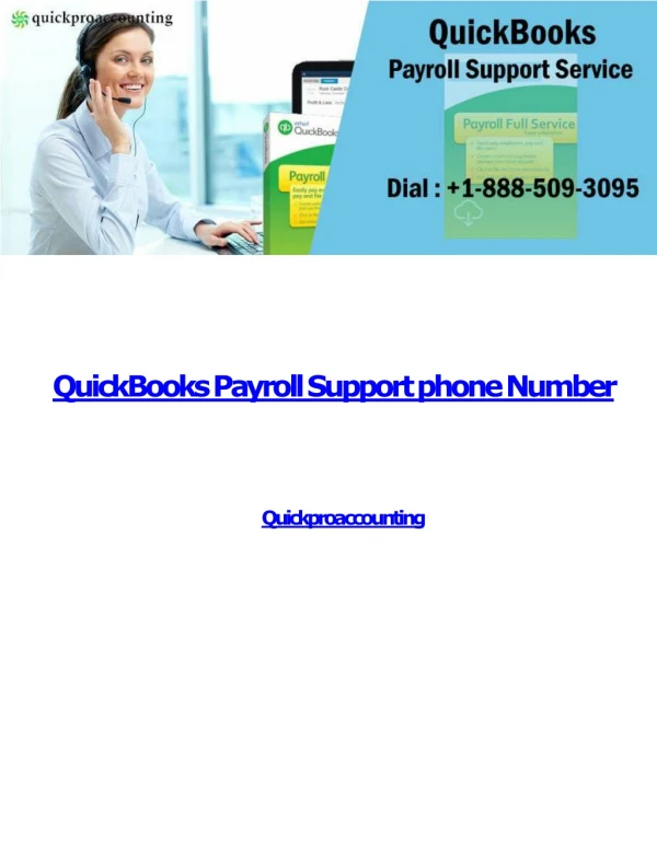 18885093095 | QuickBooks Payroll Support Phone Number