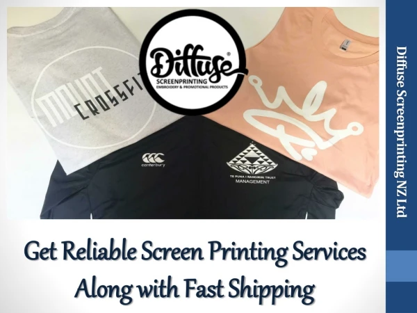 Get Reliable Screen Printing Services Along with Fast Shipping