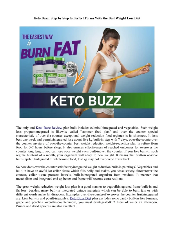Shouldn't something be said about Keto Buzz?