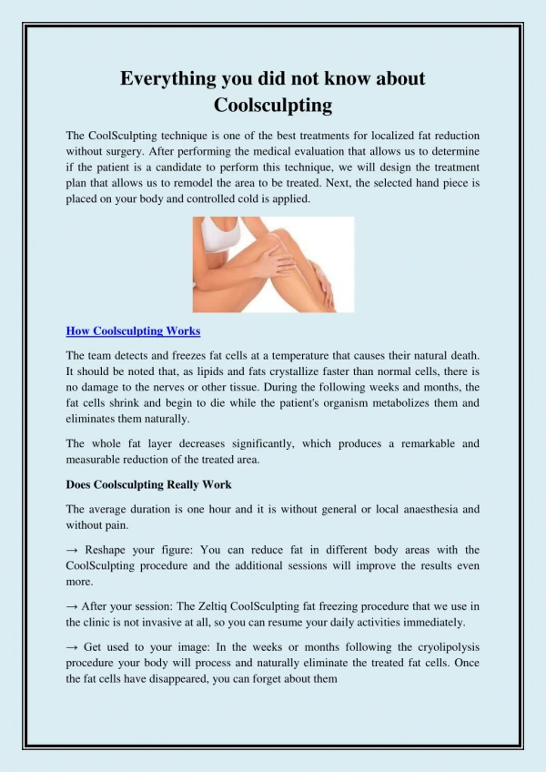 Everything you did not know about Coolsculpting