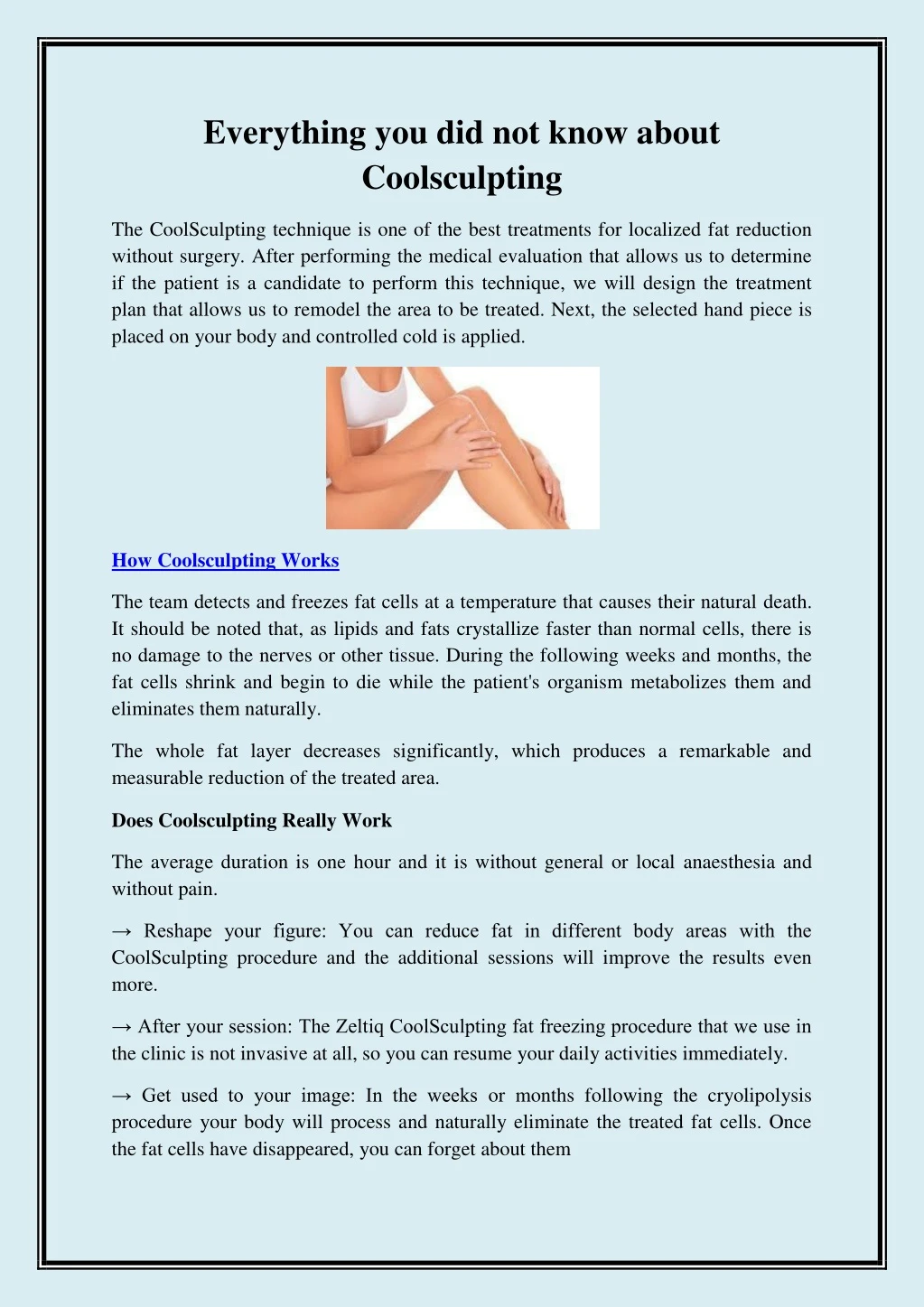 everything you did not know about coolsculpting