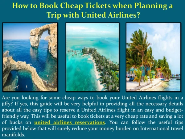 How to Book Cheap Tickets when Planning a Trip with United Airlines?