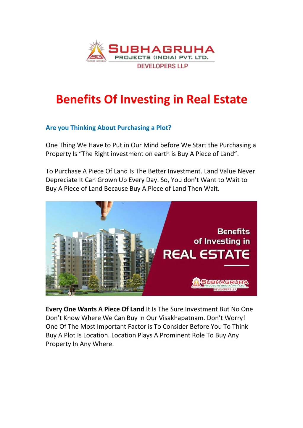 benefits of investing in real estate