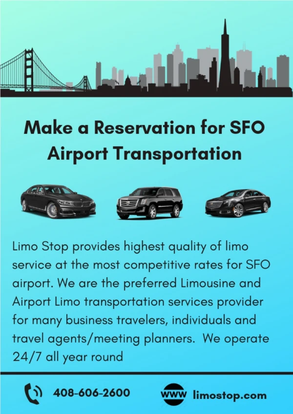 Make a Reservation for SFO Airport Transportation