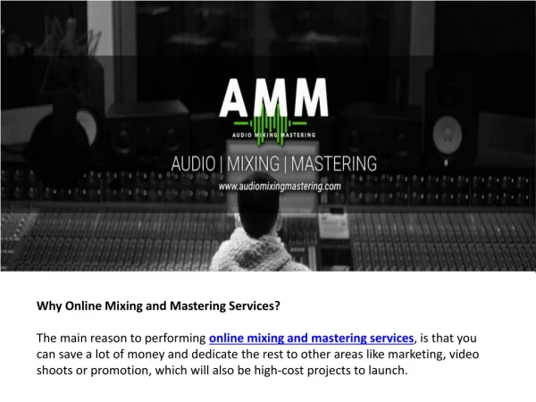 Online Music Mastering Services