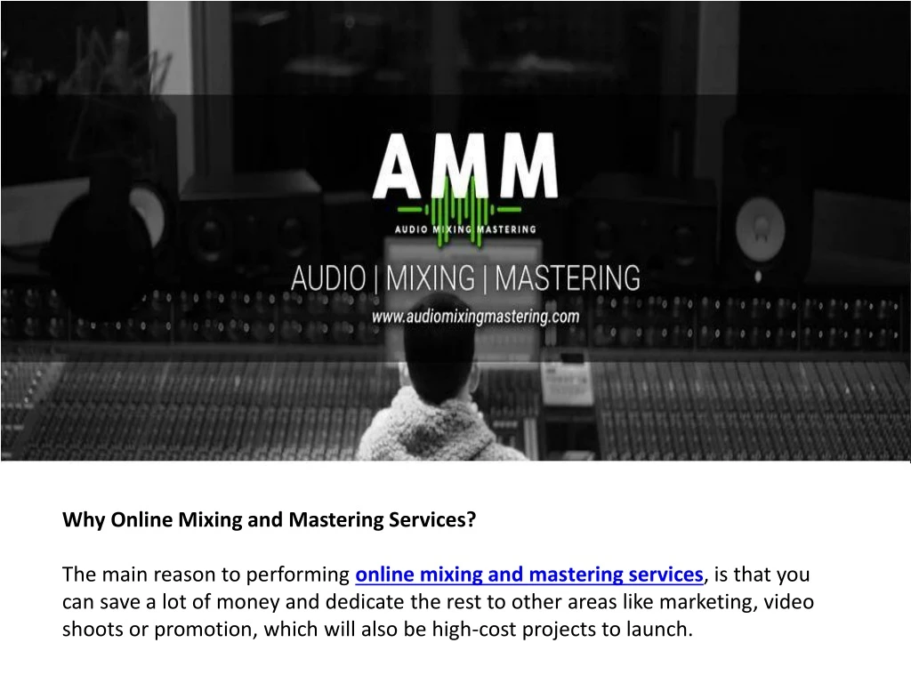 why online mixing and mastering services the main