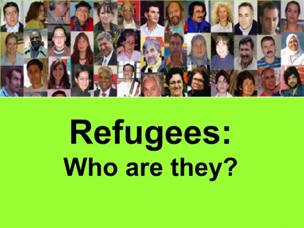 Refugees: Who are they