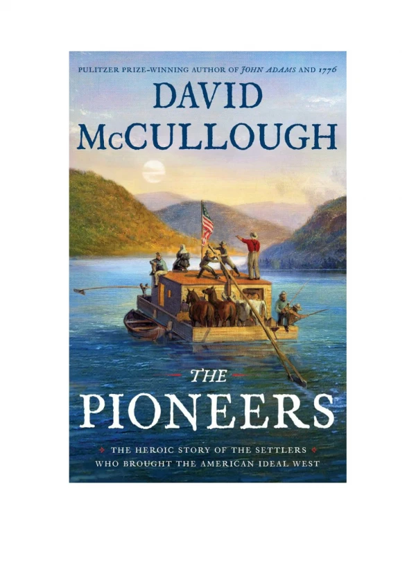 [PDF] The Pioneers By David McCullough Free Download