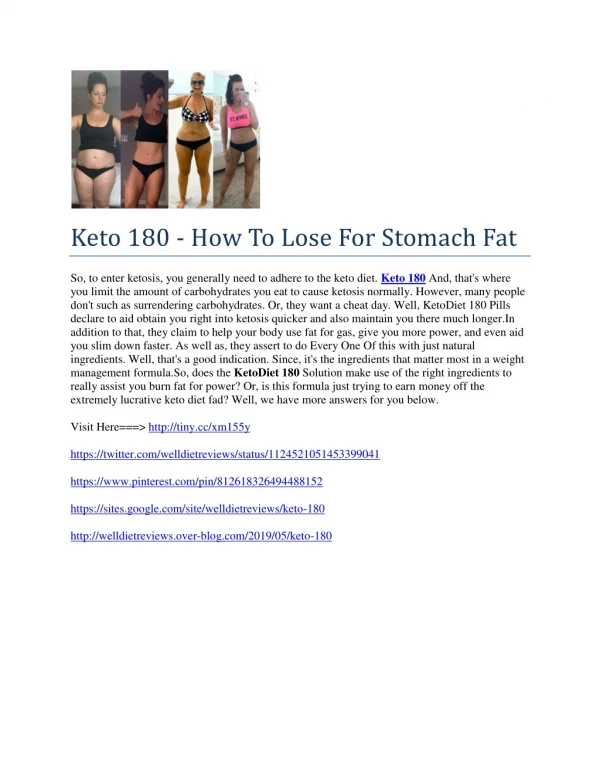 Keto 180 - How To Lose For Stomach Fat