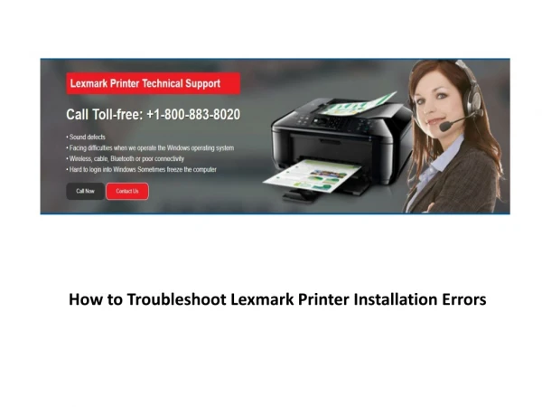 Lexmark Printer Customer Care Number USA 1-800-883-8020