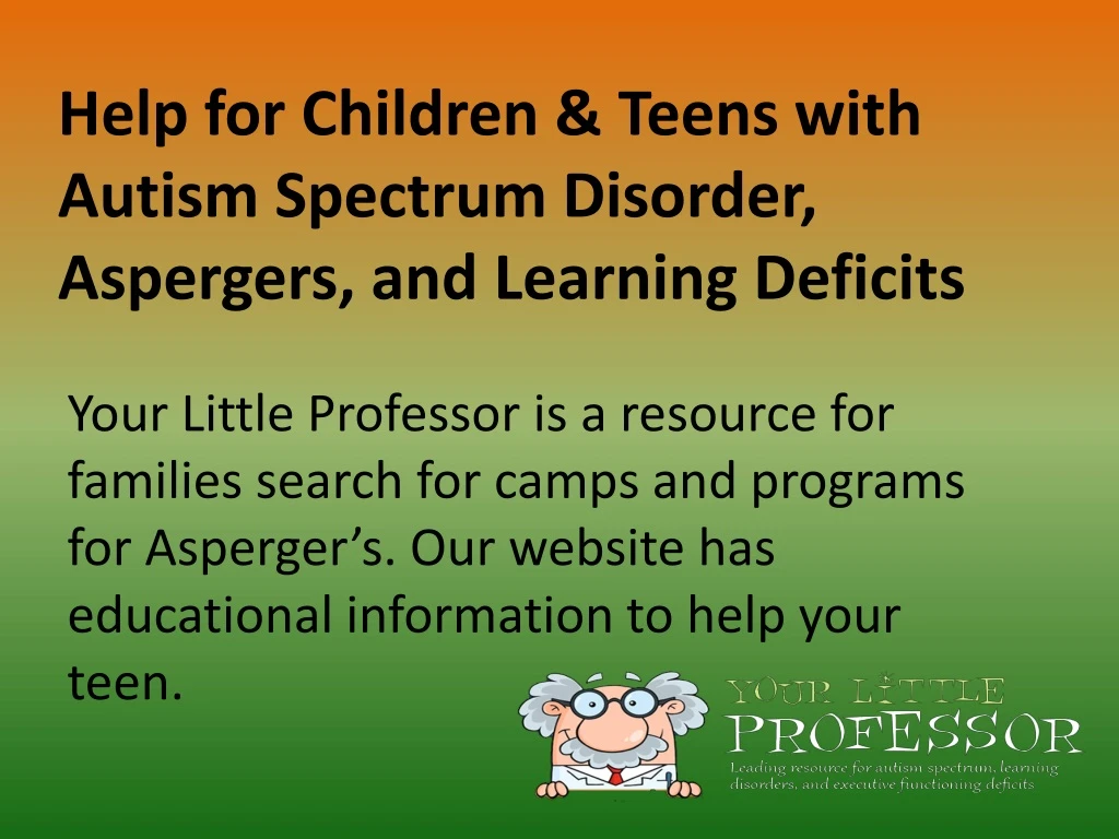 help for children teens with autism spectrum
