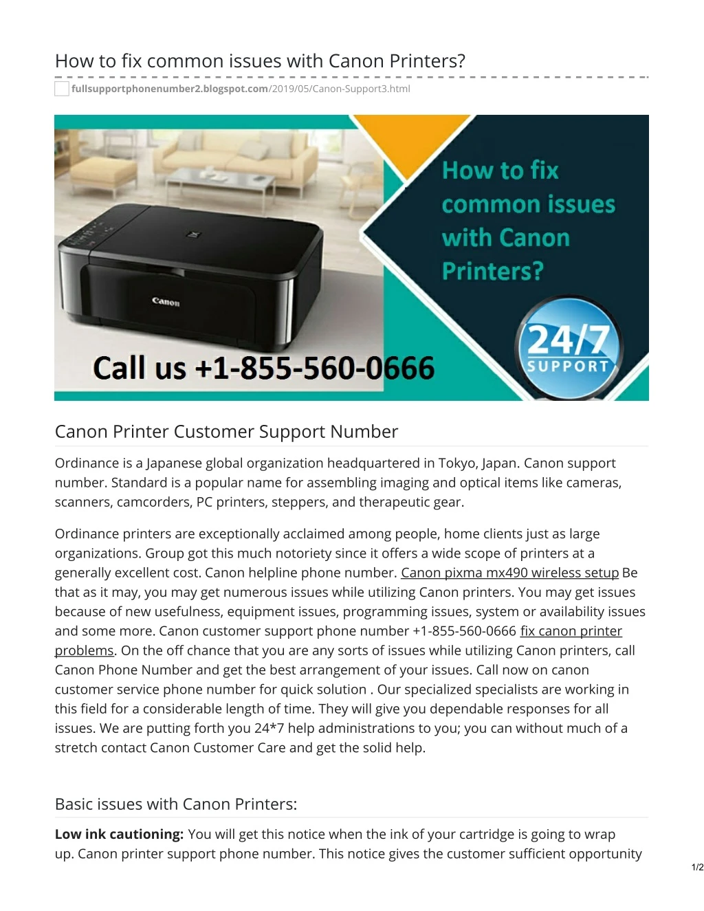 how to fix common issues with canon printers