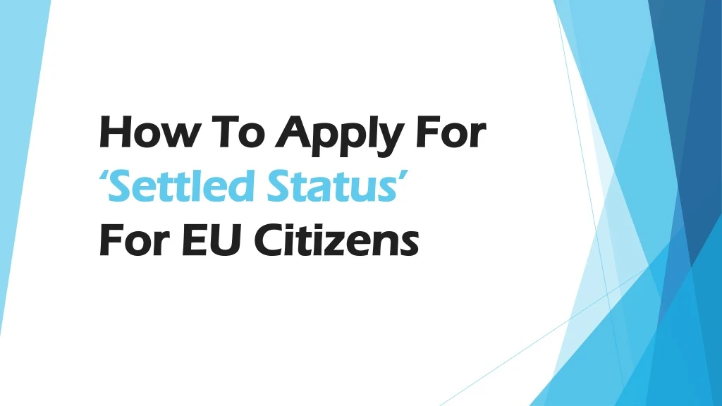 how to apply for settled status for eu citizens