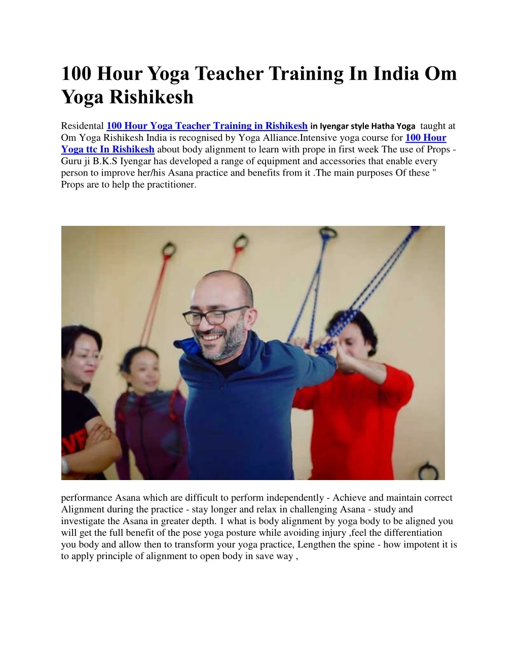 100 hour yoga teacher training in india om yoga