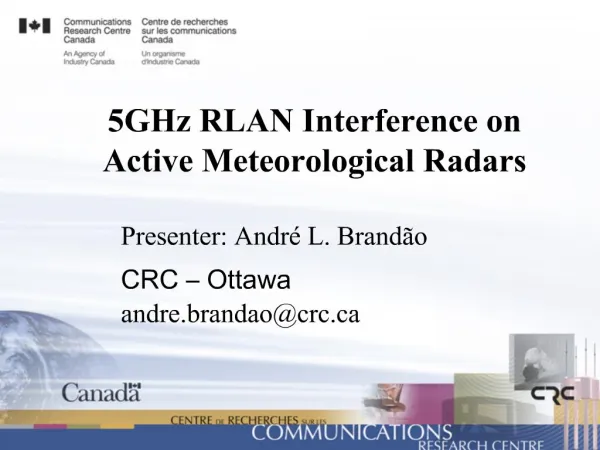 5GHz RLAN Interference on Active Meteorological Radars