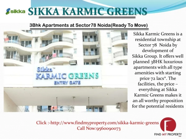 3Bhk Apartment at Sikkar Karmic Greens