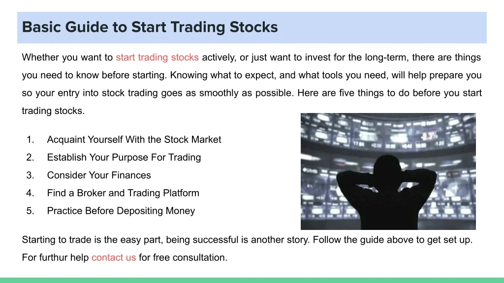 basic guide to start trading stocks
