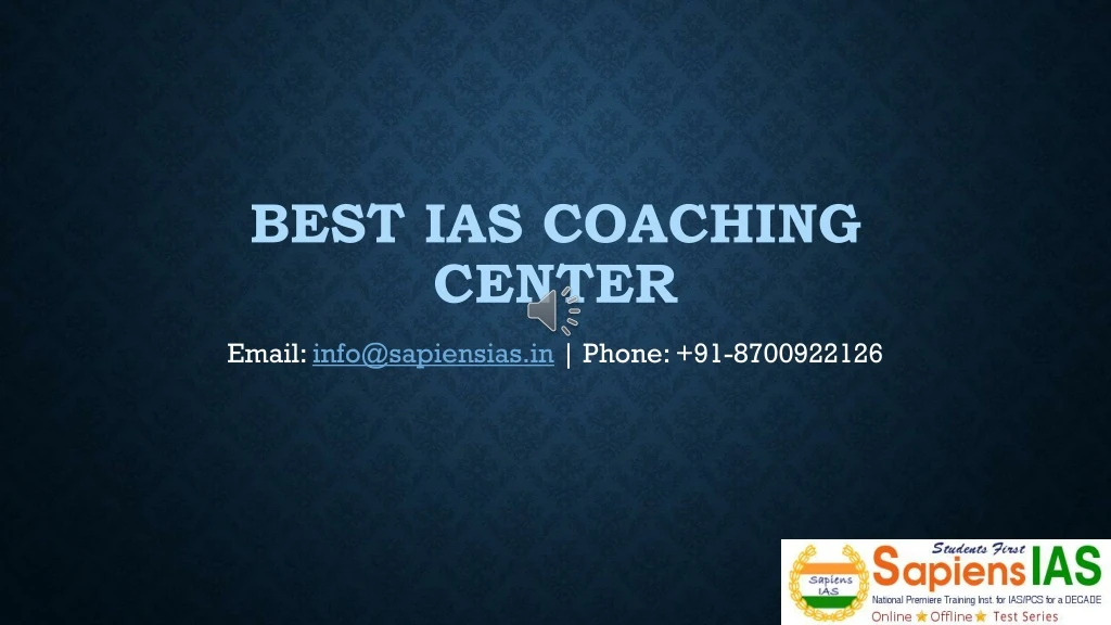 best ias coaching center