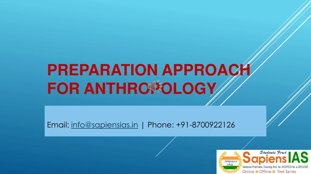 preparation approach for anthropology