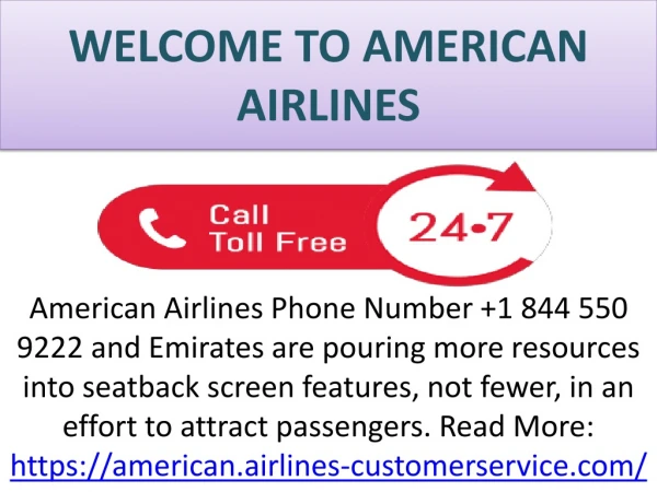 American Airlines Service 1 844 550 9222