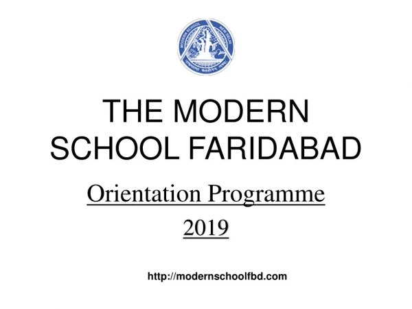 The Modern School Faridabad Orientation Programme 2019