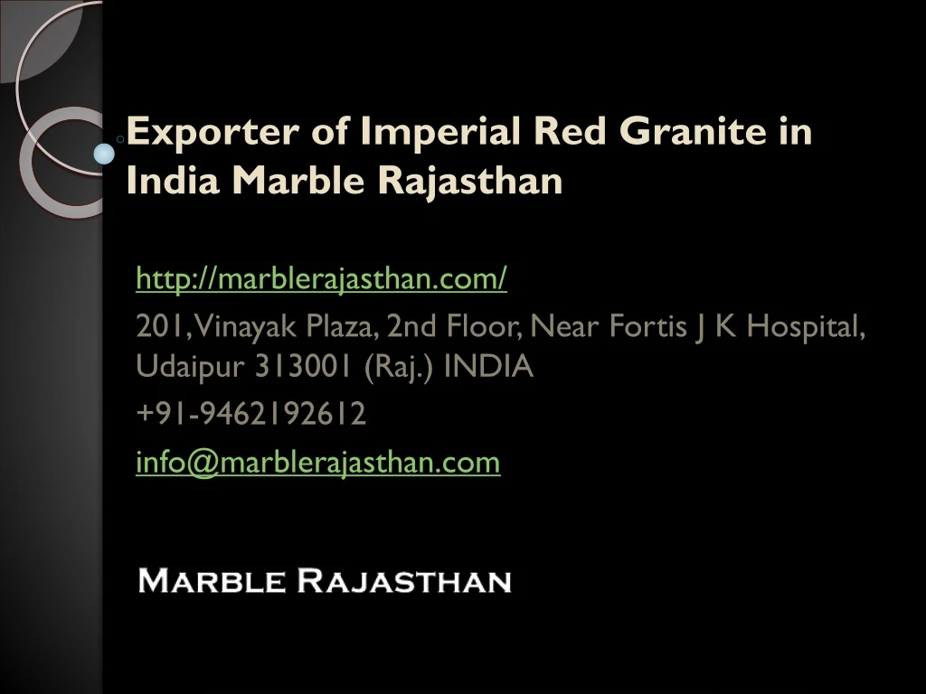 exporter of imperial red granite in india marble rajasthan