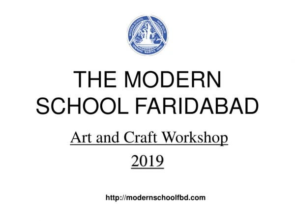 The Modern School Faridabad Art and Craft Workshop 2019