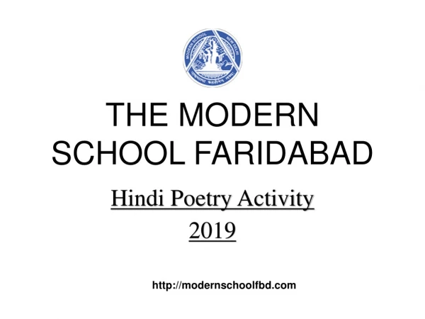 The Modern School Faridabad Hindi Poetry Activity 2019