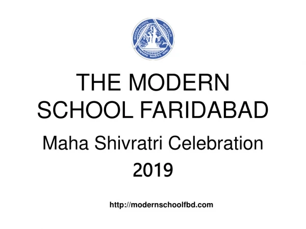 The Modern School Faridabad Maha Shivratri Celebration 2019