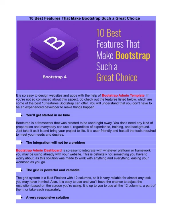 10 Best Features That Make Bootstrap Such a Great Choice