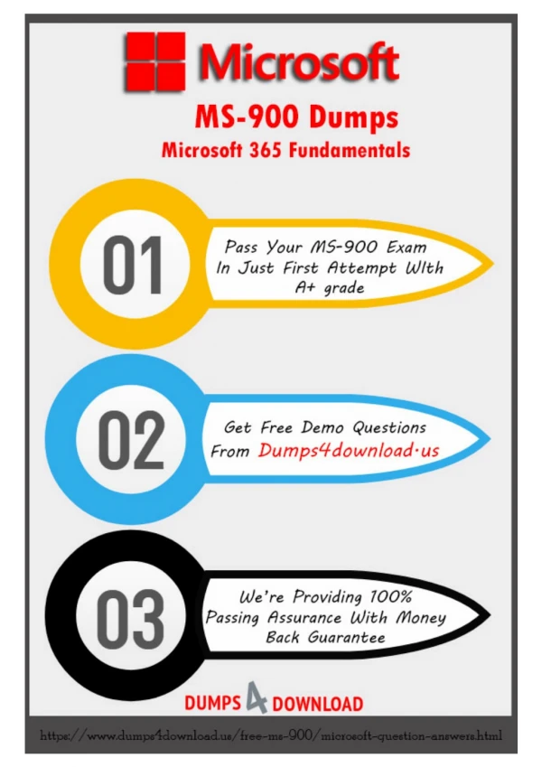 Download MS-900 Exam Dumps Questions & Answers - MS-900 Dumps| Dumps4download.us