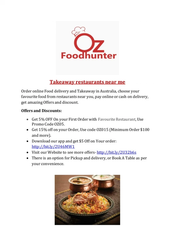 Oz Foodhunter - Choose Your Food for Delivery and Takeaway near you