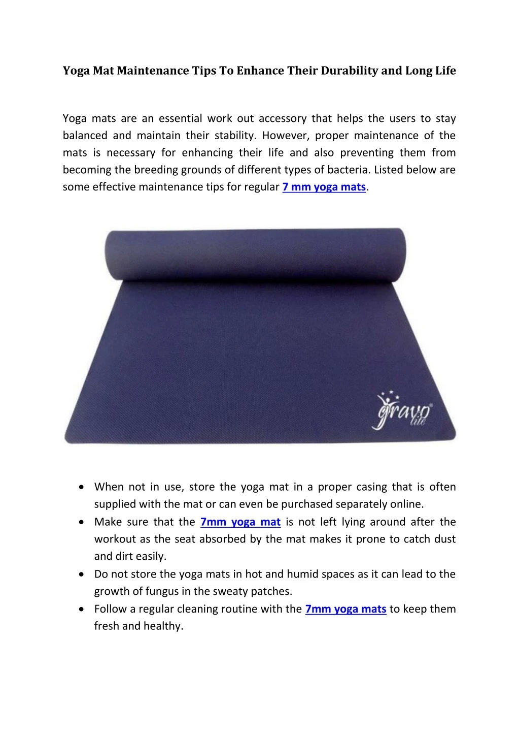 yoga mat maintenance tips to enhance their