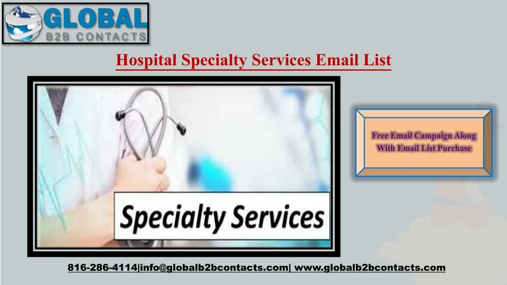 hospital specialty services email list