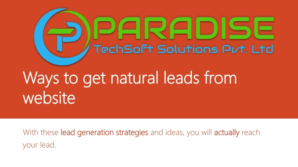ways to get natural leads from website