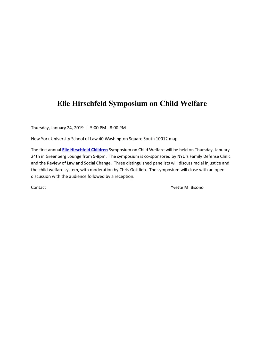 elie hirschfeld symposium on child welfare